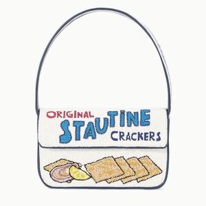 Price Firm - STAUD Tommy Beaded Shoulder Bag in Stautines